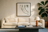 Not Quite Concentric III by Chris Paschke. Displayed in a glass frame with matte in a clean modern living room. Available as an archival giclee rolled canvas, fine art paper, or poster print. SKU 77821a.