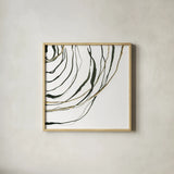 Not Quite Concentric IV by Chris Paschke. Shown in a natural wood glass frame for a timeless modern aesthetic. Available as an archival giclee rolled canvas, fine art paper, or poster print. SKU 77822a.