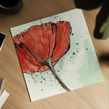 Not a California Poppy I by Chris Paschke. Shown as a detailed flat fine art print, highlighting archival giclee quality. Available as an archival giclee rolled canvas, fine art paper, or poster print. SKU 10142a.