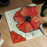 Not a California Poppy IV by Chris Paschke. Shown as a detailed flat fine art print, highlighting archival giclee quality. Available as an archival giclee rolled canvas, fine art paper, or poster print. SKU 10145a.