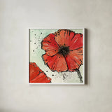 Not a California Poppy IV by Chris Paschke. Shown in a crisp white glass frame for a clean and minimalist style. Available as an archival giclee rolled canvas, fine art paper, or poster print. SKU 10145a.