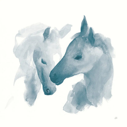 Nuzzling I Blue by Chris Paschke. SKU 63073a. Archival Giclee Fine art print for wall decor.