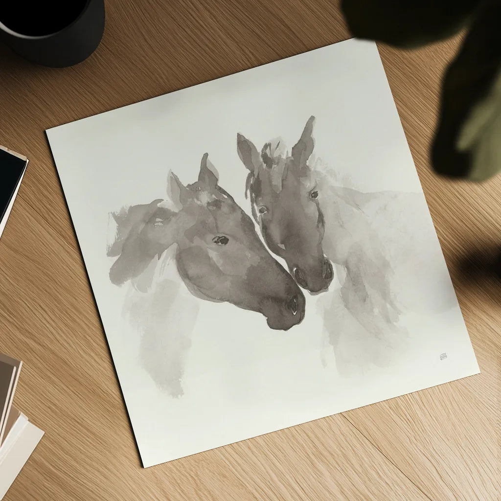 Nuzzling II by Chris Paschke. Shown as a detailed flat fine art print, highlighting archival giclee quality. Available as an archival giclee rolled canvas, fine art paper, or poster print. SKU 62503a.