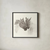 Nuzzling II by Chris Paschke. Shown in a sleek black glass frame for a contemporary gallery look. Available as an archival giclee rolled canvas, fine art paper, or poster print. SKU 62503a.