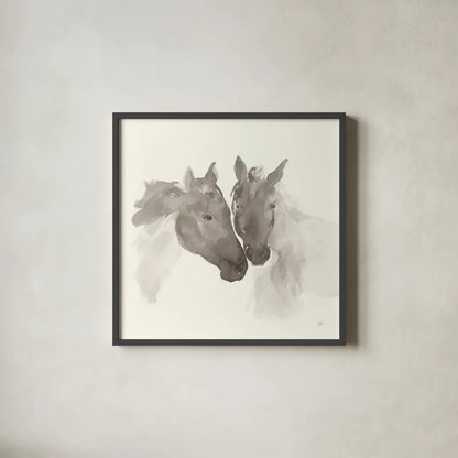 Nuzzling II by Chris Paschke. Shown in a sleek black glass frame for a contemporary gallery look. Available as an archival giclee rolled canvas, fine art paper, or poster print. SKU 62503a.