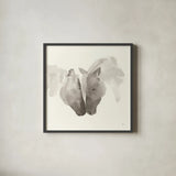 Nuzzling III by Chris Paschke. Shown in a sleek black glass frame for a contemporary gallery look. Available as an archival giclee rolled canvas, fine art paper, or poster print. SKU 62504a.