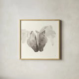 Nuzzling III by Chris Paschke. Shown in a natural wood glass frame for a timeless modern aesthetic. Available as an archival giclee rolled canvas, fine art paper, or poster print. SKU 62504a.