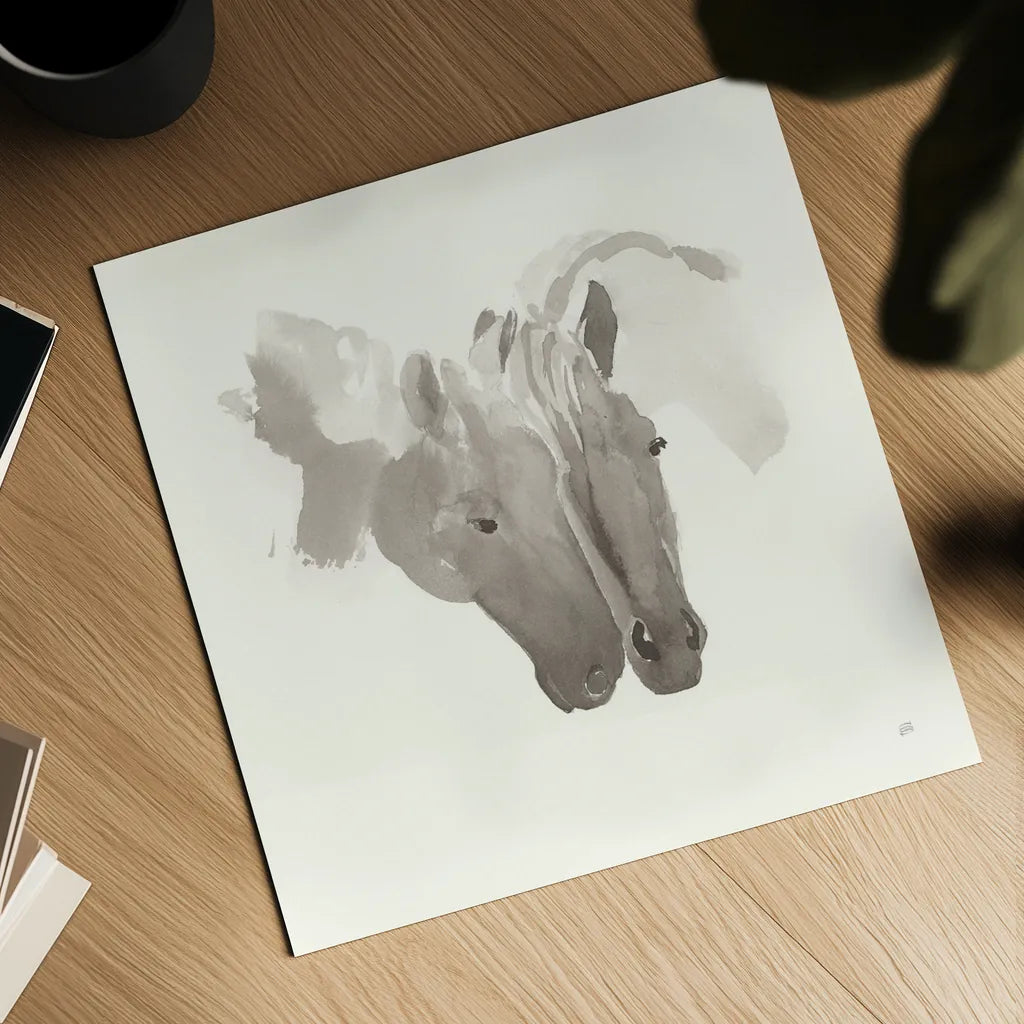 Nuzzling IV by Chris Paschke. Shown as a detailed flat fine art print, highlighting archival giclee quality. Available as an archival giclee rolled canvas, fine art paper, or poster print. SKU 62505a.