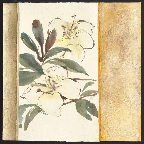 Ochre Rhododendron by Chris Paschke. SKU 36602a. Archival Giclee Fine art print for wall decor.