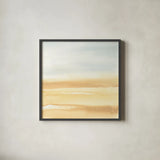 Ochre Sands I by Chris Paschke. Shown in a sleek black glass frame for a contemporary gallery look. Available as an archival giclee rolled canvas, fine art paper, or poster print. SKU 67664a.