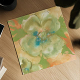 Olive Poppy I by Chris Paschke. Shown as a detailed flat fine art print, highlighting archival giclee quality. Available as an archival giclee rolled canvas, fine art paper, or poster print. SKU 50259a.