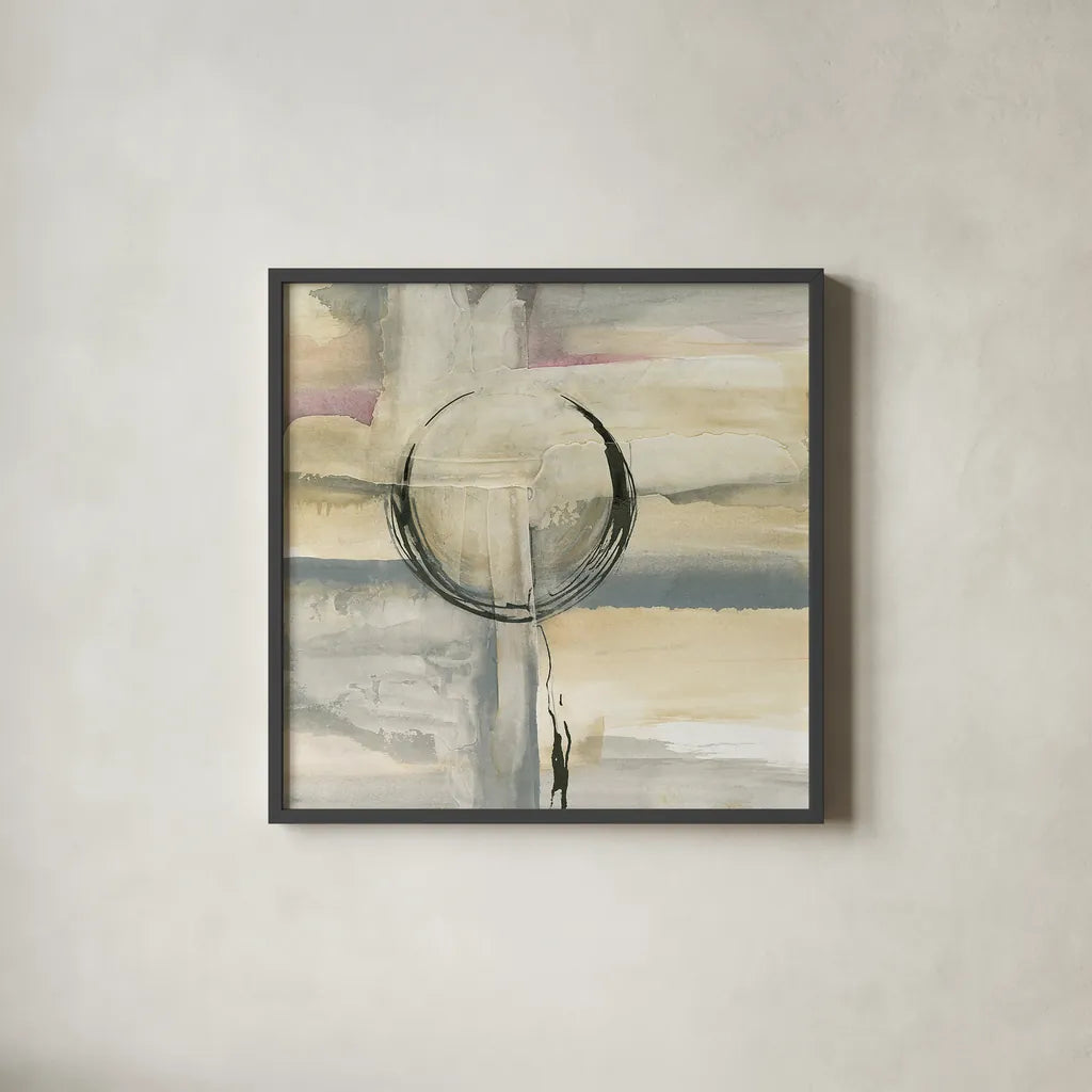 Open Ended I by Chris Paschke. Shown in a sleek black glass frame for a contemporary gallery look. Available as an archival giclee rolled canvas, fine art paper, or poster print. SKU 16013a.