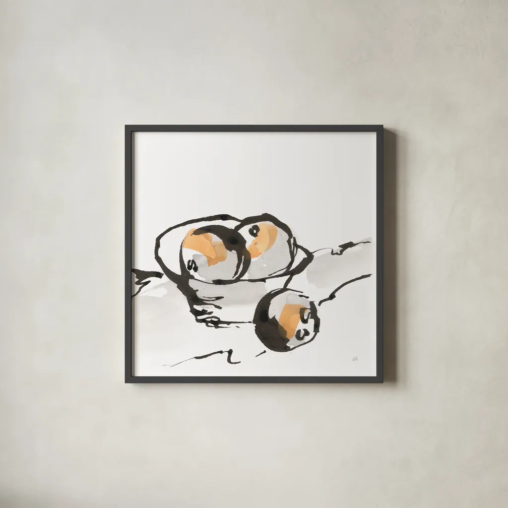 Orange Tint by Chris Paschke. Shown in a sleek black glass frame for a contemporary gallery look. Available as an archival giclee rolled canvas, fine art paper, or poster print. SKU 73094a.