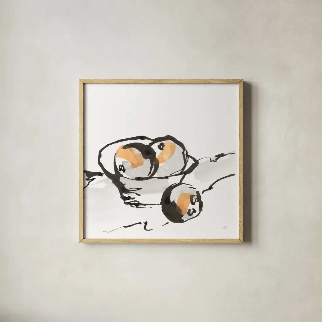 Orange Tint by Chris Paschke. Shown in a natural wood glass frame for a timeless modern aesthetic. Available as an archival giclee rolled canvas, fine art paper, or poster print. SKU 73094a.