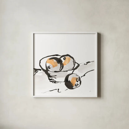 Orange Tint by Chris Paschke. Shown in a crisp white glass frame for a clean and minimalist style. Available as an archival giclee rolled canvas, fine art paper, or poster print. SKU 73094a.