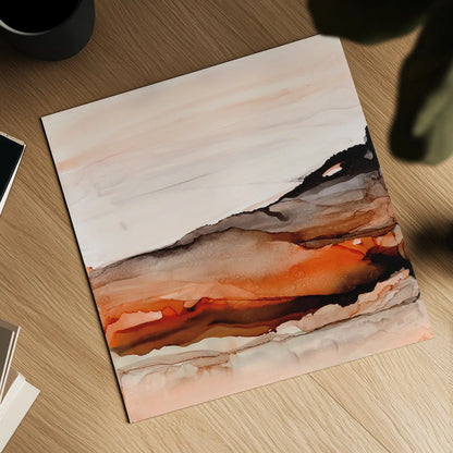 Orangescape I by Chris Paschke. Shown as a detailed flat fine art print, highlighting archival giclee quality. Available as an archival giclee rolled canvas, fine art paper, or poster print. SKU 66752a.