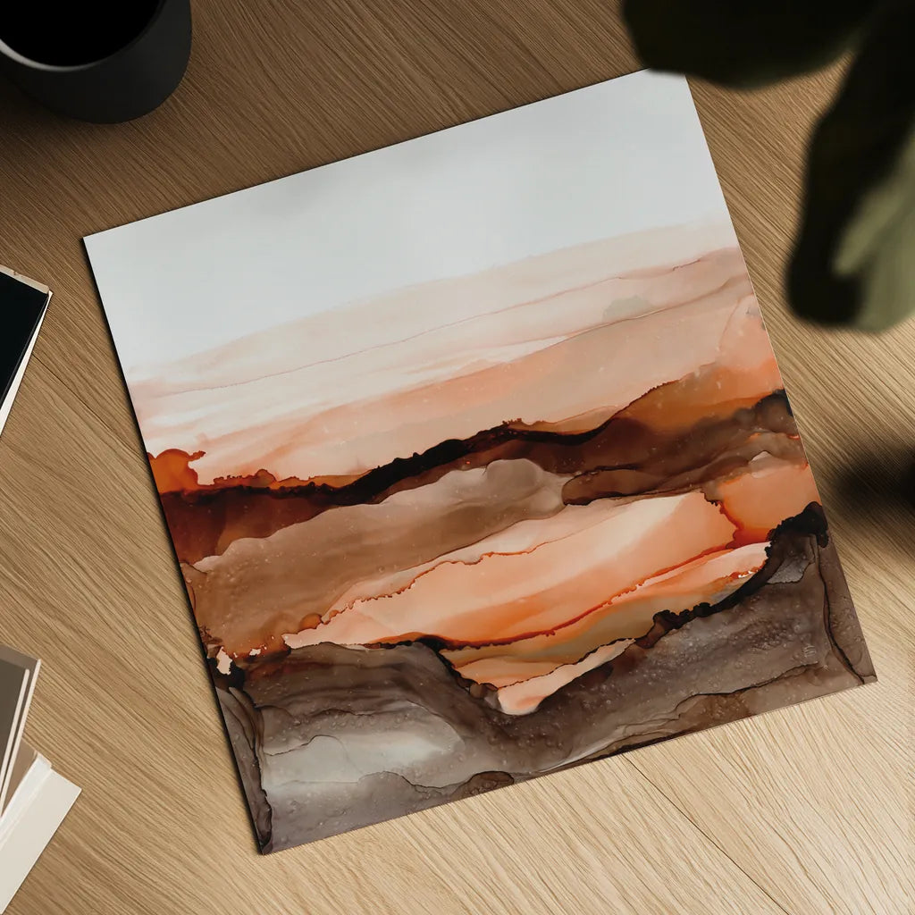 Orangescape II by Chris Paschke. Shown as a detailed flat fine art print, highlighting archival giclee quality. Available as an archival giclee rolled canvas, fine art paper, or poster print. SKU 66753a.