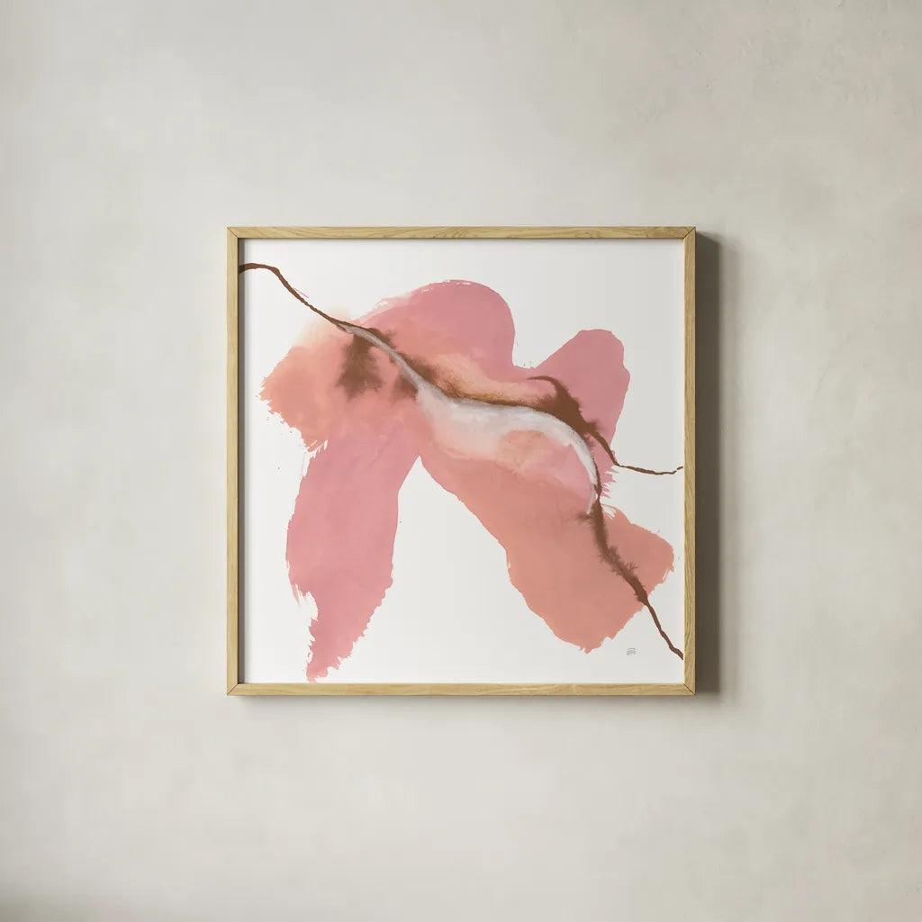 Organic IV by Chris Paschke. Shown in a natural wood glass frame for a timeless modern aesthetic. Available as an archival giclee rolled canvas, fine art paper, or poster print. SKU 82444a.