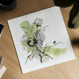 Organic Sunflower II by Chris Paschke. Shown as a detailed flat fine art print, highlighting archival giclee quality. Available as an archival giclee rolled canvas, fine art paper, or poster print. SKU 85774a.