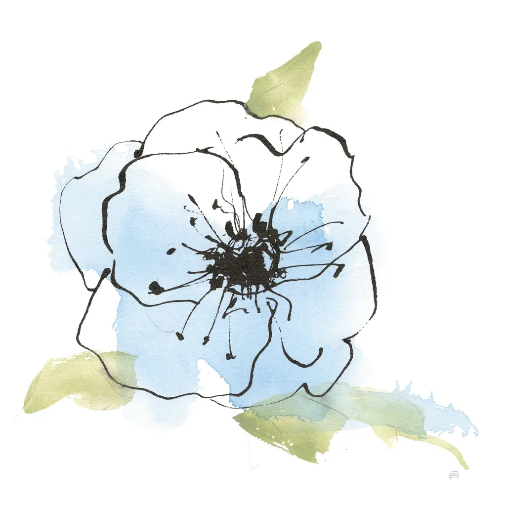 Oriental Blue II by Chris Paschke. SKU 88095a. Archival Giclee Fine art print for wall decor.