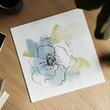 Oriental Blue III by Chris Paschke. Shown as a detailed flat fine art print, highlighting archival giclee quality. Available as an archival giclee rolled canvas, fine art paper, or poster print. SKU 88096a.
