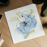 Oriental Blue IV by Chris Paschke. Shown as a detailed flat fine art print, highlighting archival giclee quality. Available as an archival giclee rolled canvas, fine art paper, or poster print. SKU 88097a.