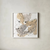 Original Neutrals I by Chris Paschke. Shown in a crisp white glass frame for a clean and minimalist style. Available as an archival giclee rolled canvas, fine art paper, or poster print. SKU 70653a.