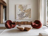 Original Neutrals I by Chris Paschke. Shown as extra-large giant wall art in a modern living room. Available as an archival giclee rolled canvas, fine art paper, or poster print. SKU 70653a.