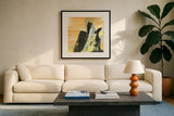 Outcroppings I by Chris Paschke. Displayed in a glass frame with matte in a clean modern living room. Available as an archival giclee rolled canvas, fine art paper, or poster print. SKU 44555a.