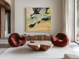 Outcroppings II by Chris Paschke. Shown as extra-large giant wall art in a modern living room. Available as an archival giclee rolled canvas, fine art paper, or poster print. SKU 44556a.
