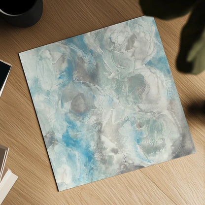 Pale Blue Circles I by Chris Paschke. Shown as a detailed flat fine art print, highlighting archival giclee quality. Available as an archival giclee rolled canvas, fine art paper, or poster print. SKU 35255a.