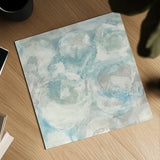 Pale Blue Circles III by Chris Paschke. Shown as a detailed flat fine art print, highlighting archival giclee quality. Available as an archival giclee rolled canvas, fine art paper, or poster print. SKU 35257a.