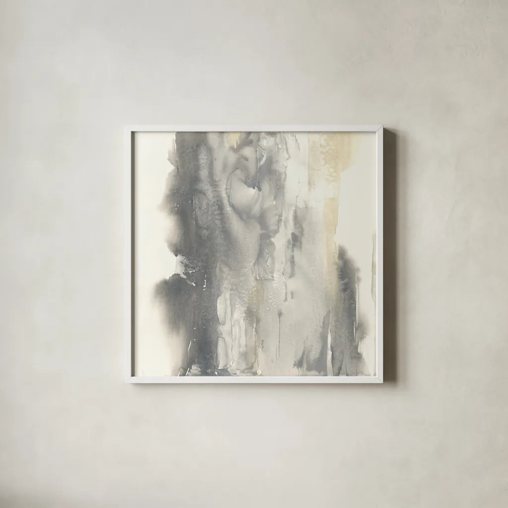 Pale Taupe I by Chris Paschke. Shown in a crisp white glass frame for a clean and minimalist style. Available as an archival giclee rolled canvas, fine art paper, or poster print. SKU 33980a.