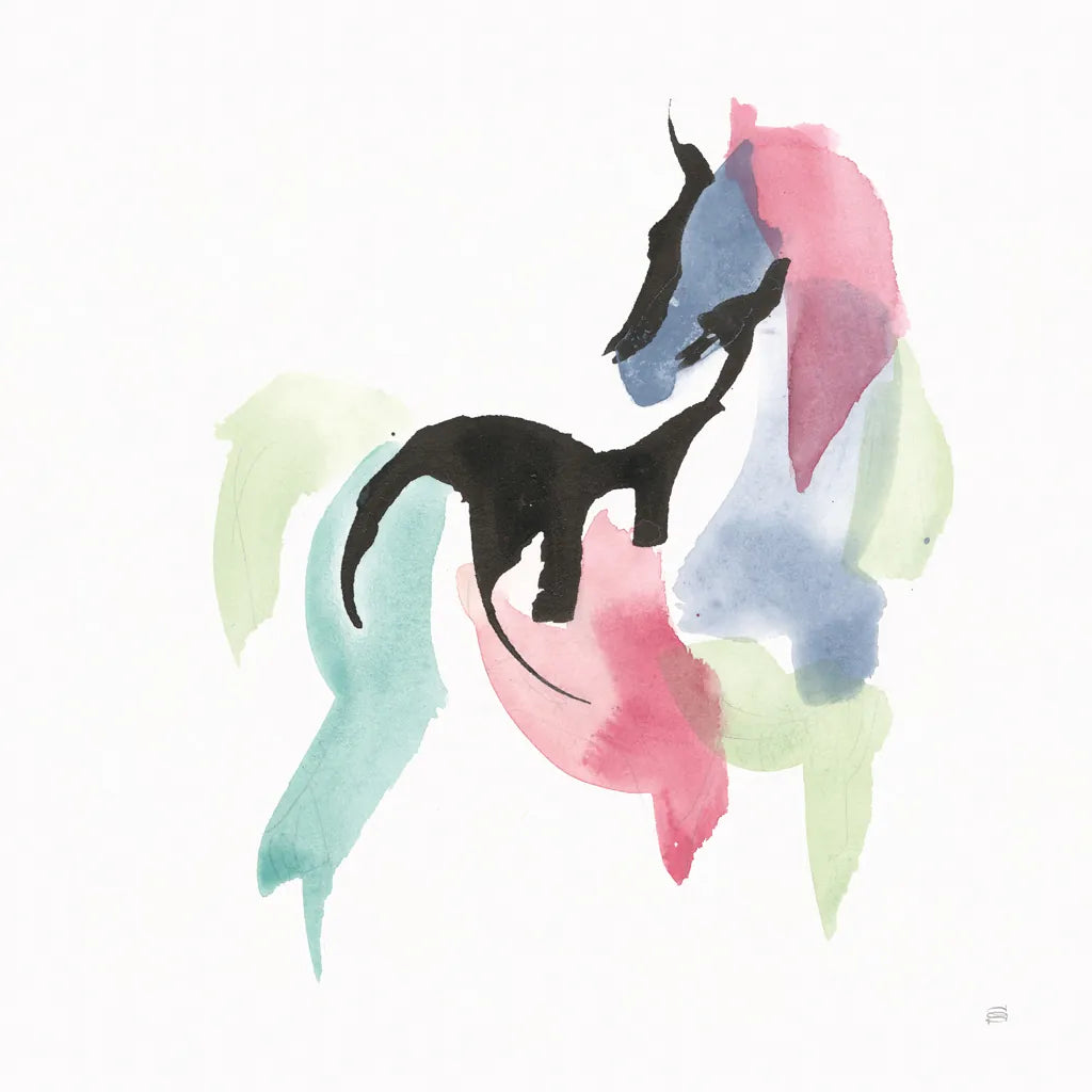Party Horse III by Chris Paschke. SKU 98235a. Archival Giclee Fine art print for wall decor.