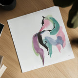 Party Horse IV by Chris Paschke. Shown as a detailed flat fine art print, highlighting archival giclee quality. Available as an archival giclee rolled canvas, fine art paper, or poster print. SKU 98236a.