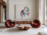 Party Horse IV by Chris Paschke. Shown as extra-large giant wall art in a modern living room. Available as an archival giclee rolled canvas, fine art paper, or poster print. SKU 98236a.