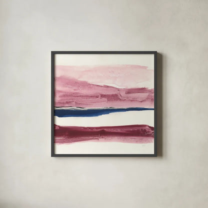 Patch of Indigo I by Chris Paschke. Shown in a sleek black glass frame for a contemporary gallery look. Available as an archival giclee rolled canvas, fine art paper, or poster print. SKU 31478a.