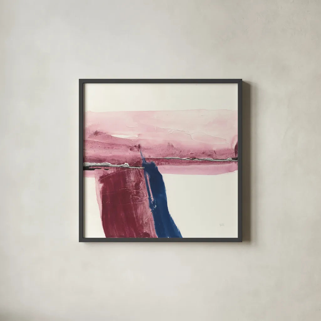 Patch of Indigo II by Chris Paschke. Shown in a sleek black glass frame for a contemporary gallery look. Available as an archival giclee rolled canvas, fine art paper, or poster print. SKU 31479a.