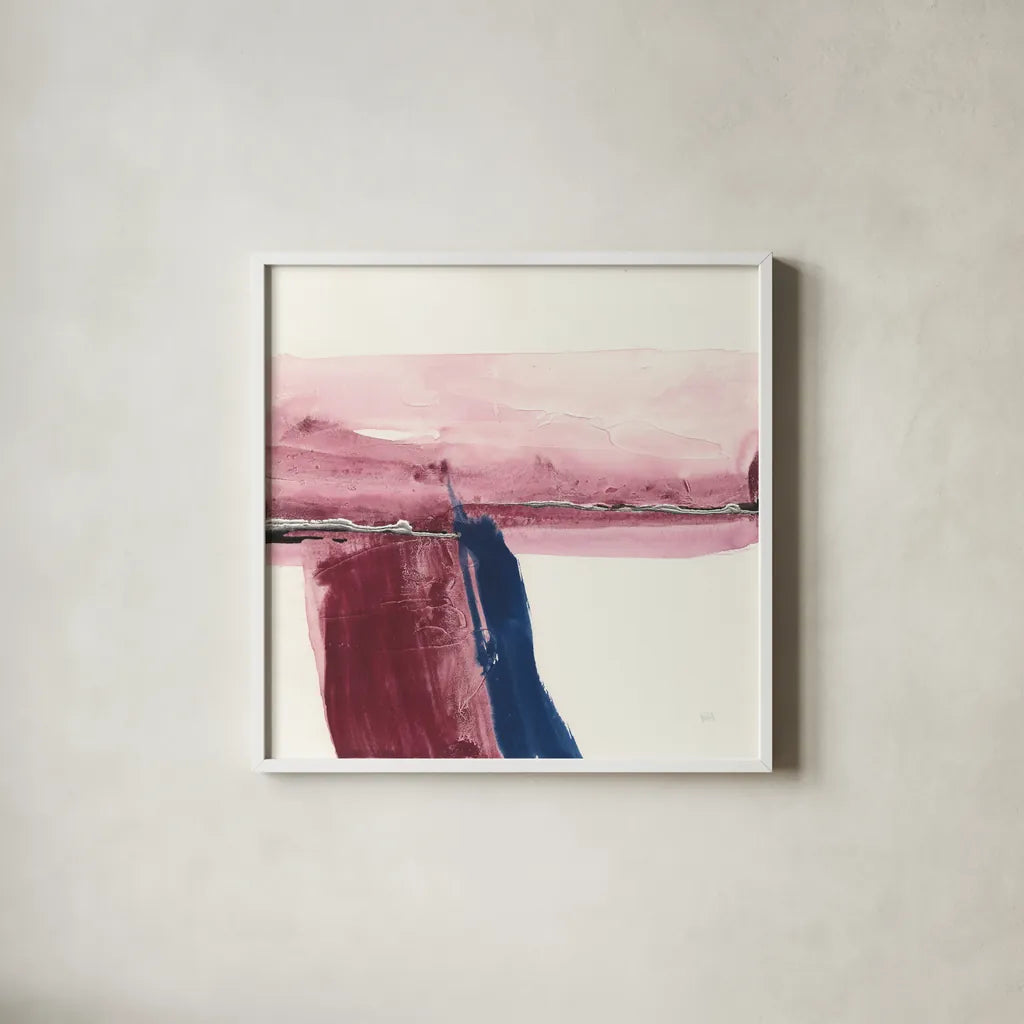 Patch of Indigo II by Chris Paschke. Shown in a crisp white glass frame for a clean and minimalist style. Available as an archival giclee rolled canvas, fine art paper, or poster print. SKU 31479a.