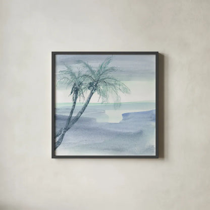 Peaceful Dusk I by Chris Paschke. Shown in a sleek black glass frame for a contemporary gallery look. Available as an archival giclee rolled canvas, fine art paper, or poster print. SKU 23895a.
