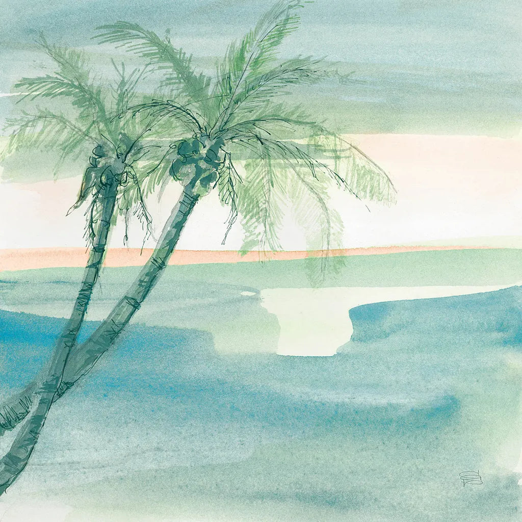 Peaceful Dusk I Tropical by Chris Paschke. SKU 27019a. Archival Giclee Fine art print for wall decor.