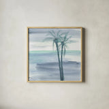 Peaceful Dusk II by Chris Paschke. Shown in a natural wood glass frame for a timeless modern aesthetic. Available as an archival giclee rolled canvas, fine art paper, or poster print. SKU 23896a.