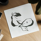 Pears BW by Chris Paschke. Shown as a detailed flat fine art print, highlighting archival giclee quality. Available as an archival giclee rolled canvas, fine art paper, or poster print. SKU 64220a.