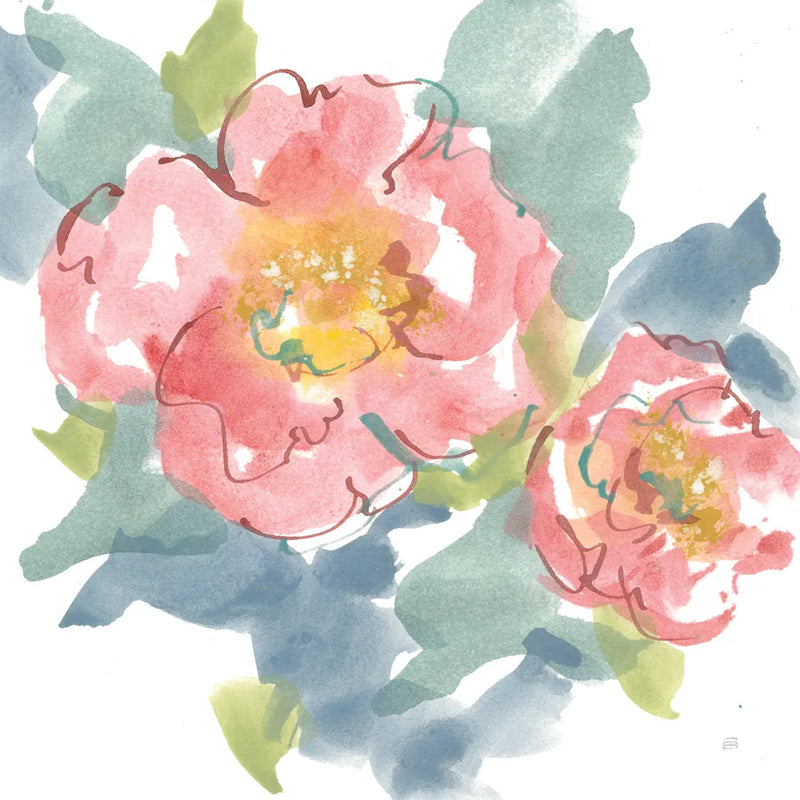 Peony in the Pink I on White by Chris Paschke. SKU 49546a. Archival Giclee Fine art print for wall decor.