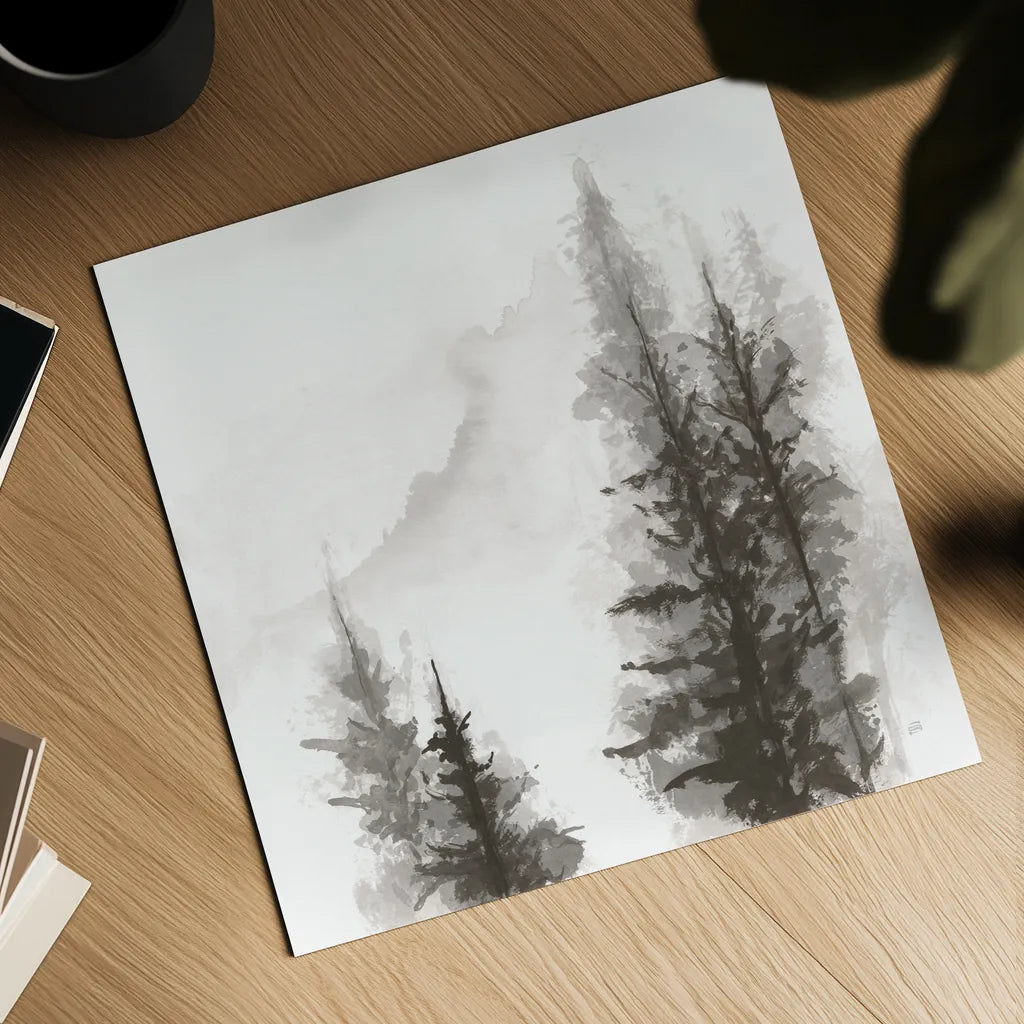 Pinescape I by Chris Paschke. Shown as a detailed flat fine art print, highlighting archival giclee quality. Available as an archival giclee rolled canvas, fine art paper, or poster print. SKU 84635a.