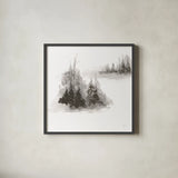 Pinescape III by Chris Paschke. Shown in a sleek black glass frame for a contemporary gallery look. Available as an archival giclee rolled canvas, fine art paper, or poster print. SKU 84637a.