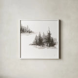 Pinescape IV by Chris Paschke. Shown in a crisp white glass frame for a clean and minimalist style. Available as an archival giclee rolled canvas, fine art paper, or poster print. SKU 84638a.