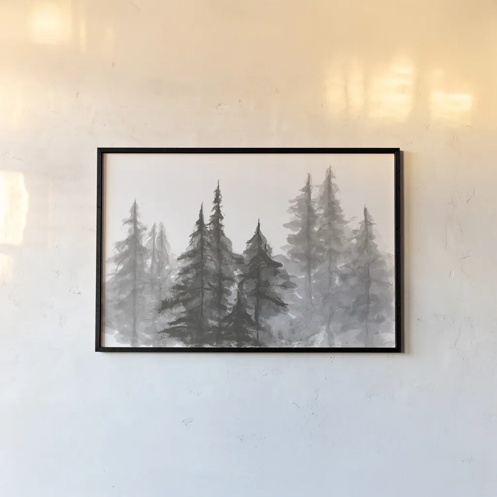 Pinescape VI by Chris Paschke. shown as a paper print in a black flame. Available as a archival giclee rolled canvas, fine art paper, or poster print. SKU 84640i.