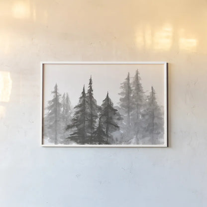 Pinescape VI by Chris Paschke. shown as a paper print in a white frame. Available as a archival giclee rolled canvas, fine art paper, or poster print. SKU 84640i.