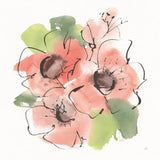 Pink Coral Poppies I by Chris Paschke. SKU 91450a. Archival Giclee Fine art print for wall decor.